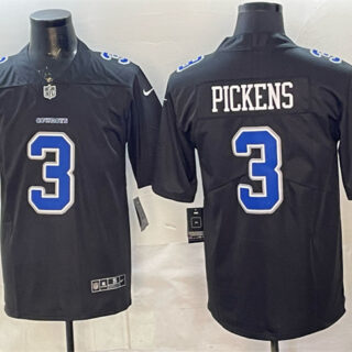 Men's Dallas Cowboys #3 George pickens Black Fashion Vapor Untouchable Limited Stitched Football Jersey