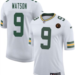 Men's Green Bay Packers #9 Christian Watson White 2025 New With John Madden Patch Vapor Untouchable Limited Stitched Football Jersey