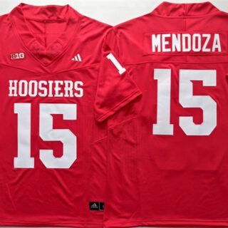 Men's Indiana Hoosiers #15 Fernando Mendoza Red Stitched Basketball Jersey