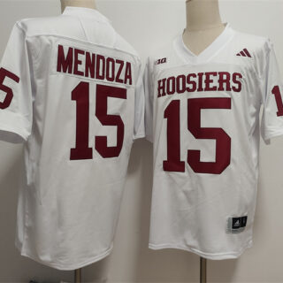 Men's Indiana Hoosiers #15 Fernando Mendoza White Stitched Football Jersey