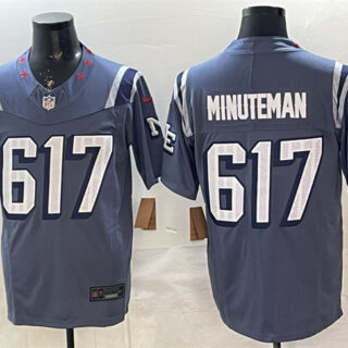 Men's New England Patriots #617 Minuteman 2025 F.U.S.E. Rivalries Vapor Limited Stitched Football Jersey