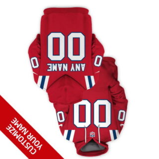 Men's New England Patriots Active Player Custom 2025 Red Pullover Hoodie