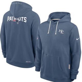 Men's New England Patriots Storm Blue Rivalries Pullover Hoodie