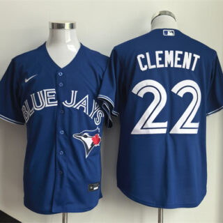 Men's Toronto Blue Jays #22 Ernie Clement Blue 2025 Cool Base Stitched Baseball Jersey