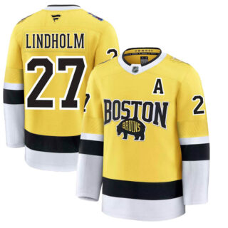 Men's Boston Bruins #27 Hampus Lindholm 2026 Stadium Series Jersey