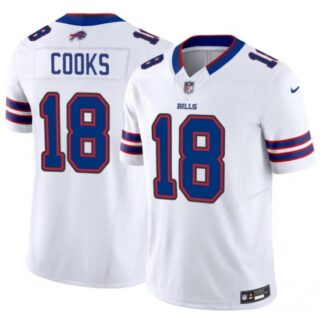 Men's Buffalo Bills #18 Brandin Cooks White 2025 F.U.S.E. Vapor Untouchable Limited Football Stitched Jersey