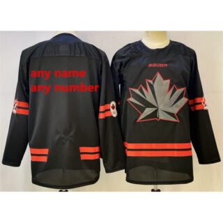 Men's Canada Hockey Custom Black 2026 Stitched Hockey Jersey