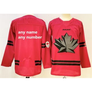 Men's Canada Hockey Custom Red 2026 Stitched Hockey Jersey