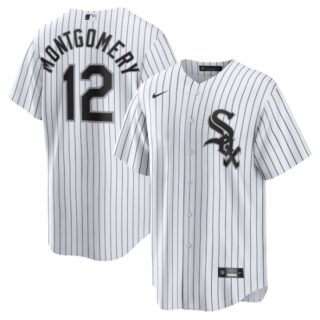 Men's Chicago White Sox #12 Colson Montgomery White Cool Base Stitched Baseball Jersey