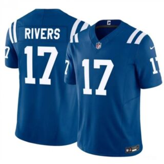 Men's Indianapolis Colts #17 Philip Rivers Blue 2025 F.U.S.E. Vapor Limited Football Stitched Jersey