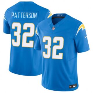 Men's Los Angeles Chargers #32 Jaret Patterson Blue 2025 F.U.S.E. Vapor Limited Football Stitched Jersey