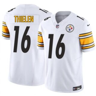 Men's Pittsburgh Steelers #16 Adam Thielen White 2025 F.U.S.E. Vapor Limited Football Stitched Jersey