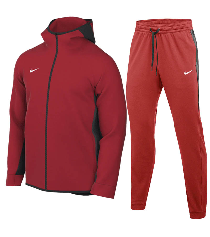 Men's Showtime Full Zip Hoodie And Basketball Pant HoodieSuit Red