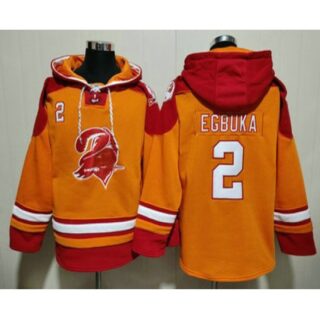 Men's Tampa Bay Buccaneers #2 Emeka Egbuka Orange Ageless Must Have Lace Up Pullover Hoodie