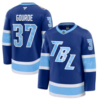 Men's Tampa Bay Lightning 2026 Stadium Series #37 Yanni Gourde Premium Jersey