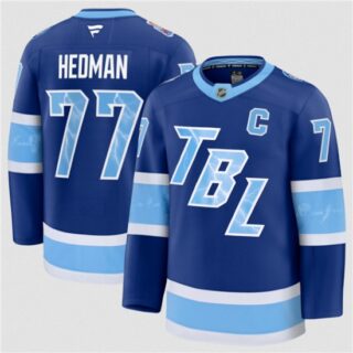Men's Tampa Bay Lightning #77 Victor Hedman Blue 2026 Stadium Series Stitched Jersey