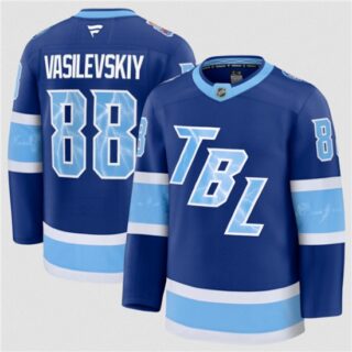 Men's Tampa Bay Lightning #88 Andrei Vasilevskiy Blue 2026 Stadium Series Stitched Jersey