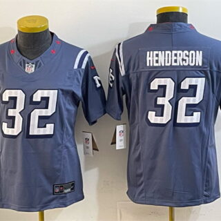 Women's New England Patriots #32 TreVeyon Henderson 2025 Rivalries Stitched Football Jersey(Run Small)