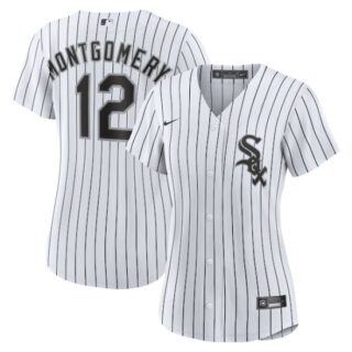Women's Chicago White Sox #12 Colson Montgomery White Cool Base Stitched Baseball Jersey