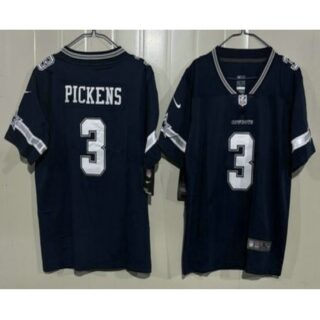 Women's Dallas Cowboys #3 George Pickens Limited Navy Vapor Jersey