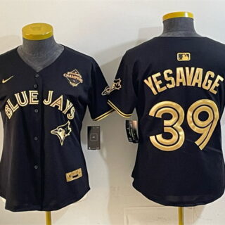 Youth Toronto Blue Jays #39 Trey Yesavage Black Gold 2025 American League Champions Limited Stitched Baseball Jersey