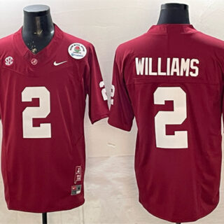 Men's Alabama Crimson Tide #2 Ryan Williams Red F.U.S.E. With Patch Stitched Football Jersey