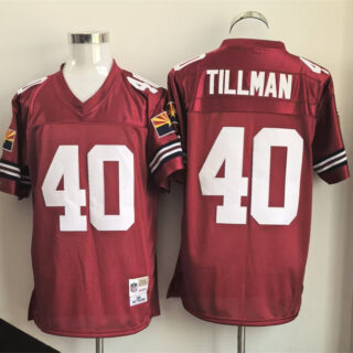Men's Arizona Cardinals #40 Pat Tillman Red Throwback Stitched Jersey