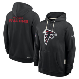 Men's Atlanta Falcons Black Sideline Standard Issue Initial Home Dri-FIT Pullover Hoodie