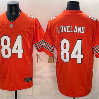 Men's Chicago Bears #84 Colston Loveland Orange 2025 Draft F.U.S.E. Vapor Untouchable Limited Stitched Football Jersey