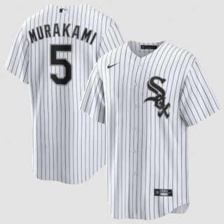 Men's Chicago White Sox #5 Munetaka Murakami White Cool Base Stitched Baseball Jersey