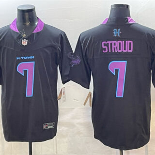 Men's Houston Texans #7 C.J. Stroud Black F.U.S.E. 2025 DJ SCREW Vapor Limited Stitched Football Jersey