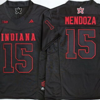 Men's Indiana Hoosiers #15 Fernando Mendoza Black 2026 F.U.S.E. Stitched Basketball Jersey