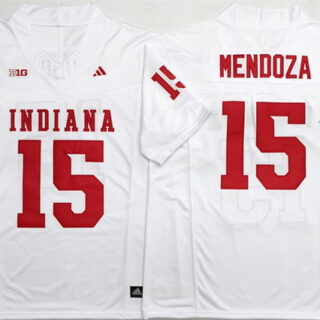 Men's Indiana Hoosiers #15 Fernando Mendoza White F.U.S.E. Stitched Basketball Jersey