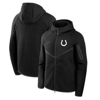 Men's Indianapolis Colts Black Tech Fleece Full-Zip Windrunner Hoodie