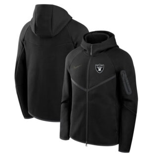 Men's Las Vegas Raiders Black Tech Fleece Full-Zip Windrunner Hoodie