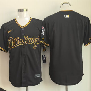 Men's Pittsburgh Pirates Blank Black Limited Stitched Baseball Jersey