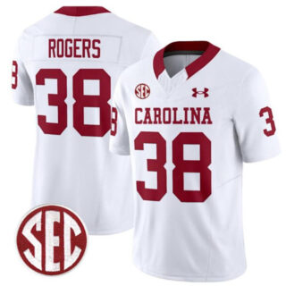 Men's South Carolina Fighting Gamecocks #38 George Rogers White F.U.S.E. Stitched Football Jersey
