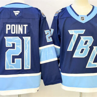Men's Tampa Bay Lightning #21 Brayden Point Blue 2026 Stadium Series Stitched Jersey