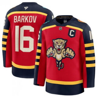 Men's Florida Panthers #16 Aleksander Barkov Red 2026 With C Winter Classic Stitched Hockey Jersey