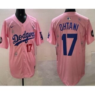 Men's Los Angeles Dodgers #17 Shohei Ohtani Pink 2025 Tokyo Series Limited Jersey