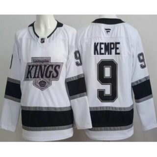 Men's Los Angeles Kings #9 Adrian Kempe White Authentic Jersey