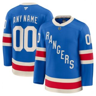 Men's New York Rangers Fanatics Blue Centennial Premium Custom Jersey