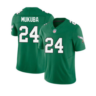 Men's Philadelphia Eagles #24 Andrew Mukuba Limited Kelly Green Vapor F.U.S.E. Jersey