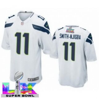 Men's Seattle Seahawks #11 Jaxon Smith-Njigba White 2025 2026 Super Bowl LX F U S E Stitched Jersey
