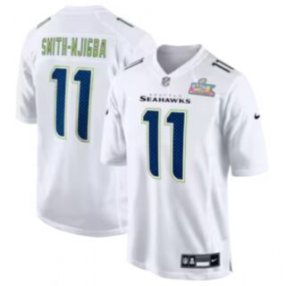Men's Seattle Seahawks #11 Jaxon Smith-Njigba White Nike Super Bowl LX Tundra Fashion Game Jersey