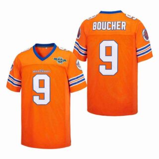 The Waterboy Bourbon Bowl #9 Bobby Boucher Orange Jersey