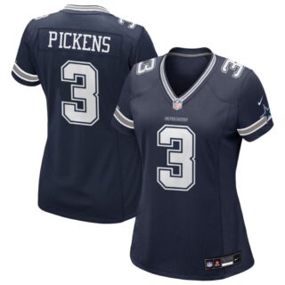 Women Dallas Cowboys #3 George Pickens Navy Blue vapor Limited jersey