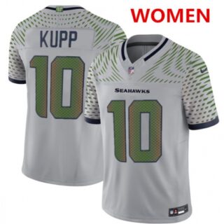 Women's Seattle Seahawks #10 cooper kupp grey 2025 F.U.S.E. Rivalries vapor untouchable limited football stitched jersey(run small)
