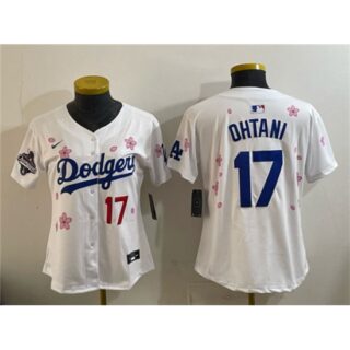 Youth Los Angeles Dodgers #17 Shohei Ohtani White 2025 World Series Champions Tokyo Series Limited Stitched Baseball Jersey