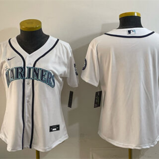 Youth Seattle Mariners Blank White Cool Base Stitched Baseball Jersey